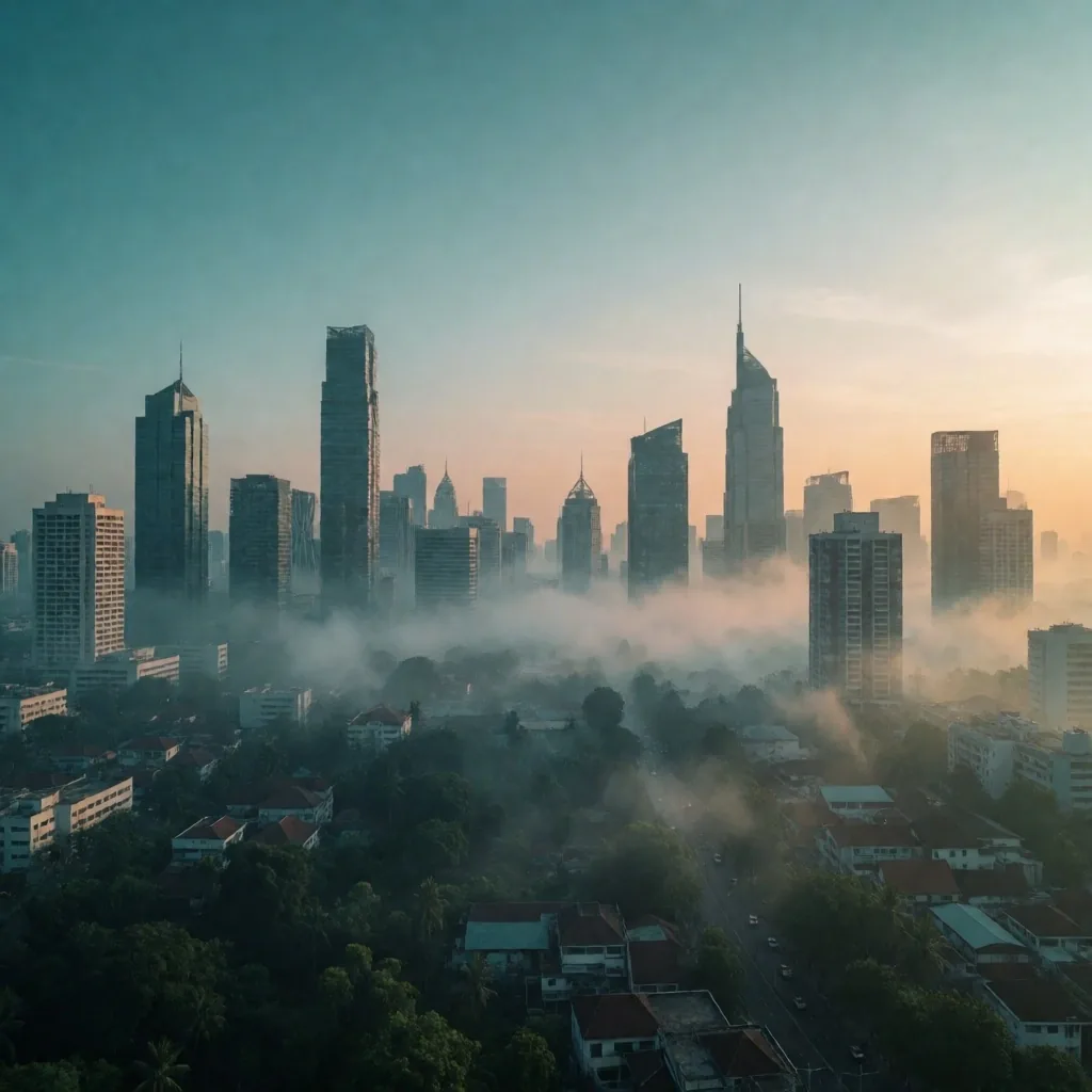 Jakarta skyline at dawn