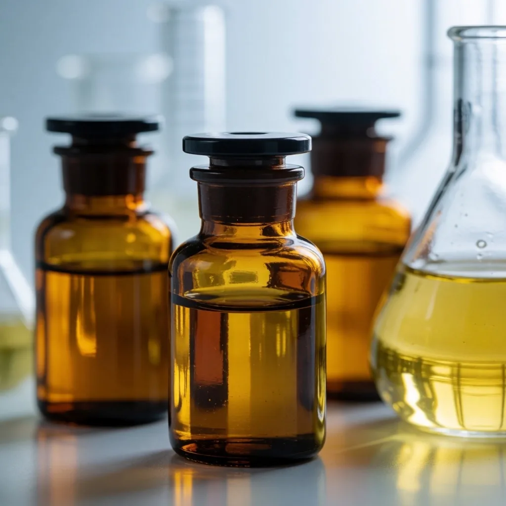 Laboratory glassware with herbal extracts